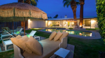 Burton House — pool at night